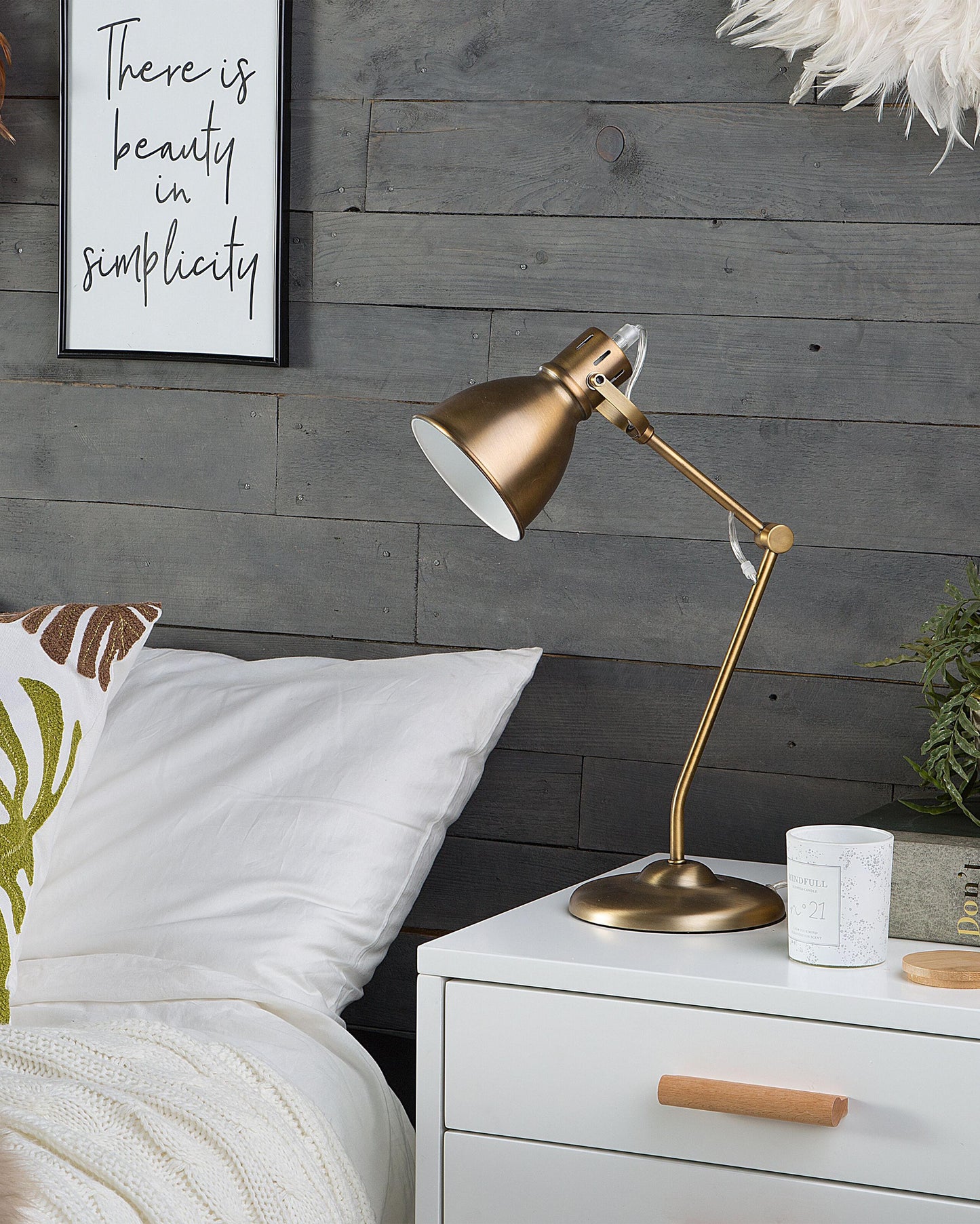  Desk Lamp MONSAN Adjustable Metal Brass