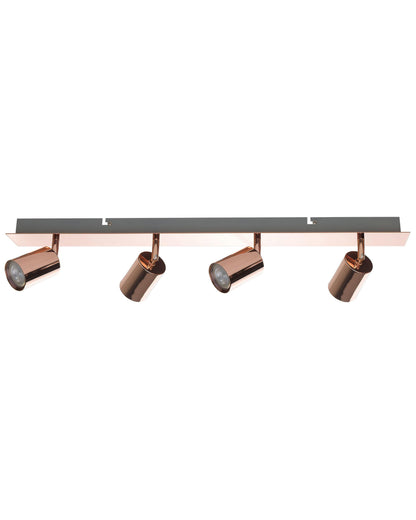  4 Light Spotlight TIGRIS Adjustable Metal Copper