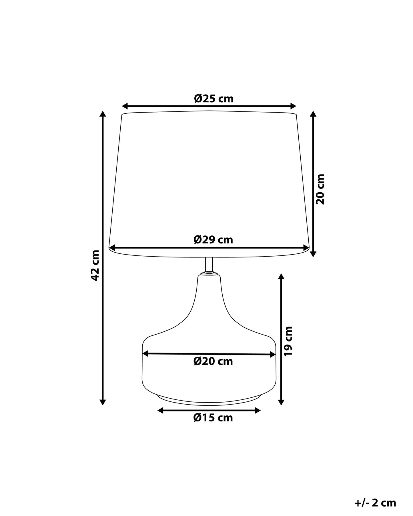  Table Lamp ERZEN Glass Blue
