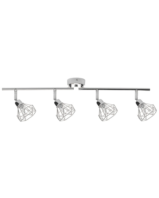  4 Light Spotlight ERMA Adjustable Metal Silver