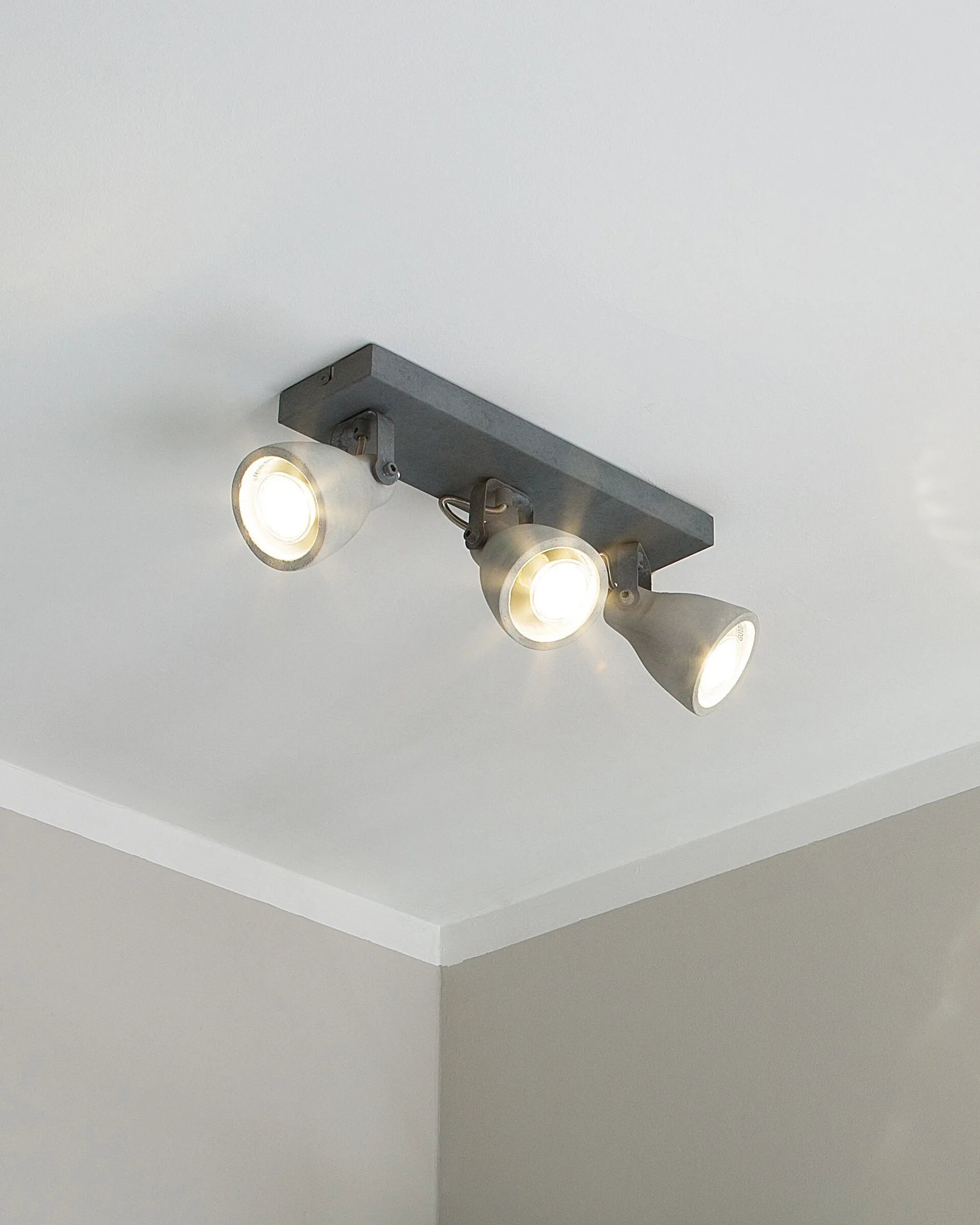  3 Light Spotlight MISTAGO Adjustable Concrete Grey