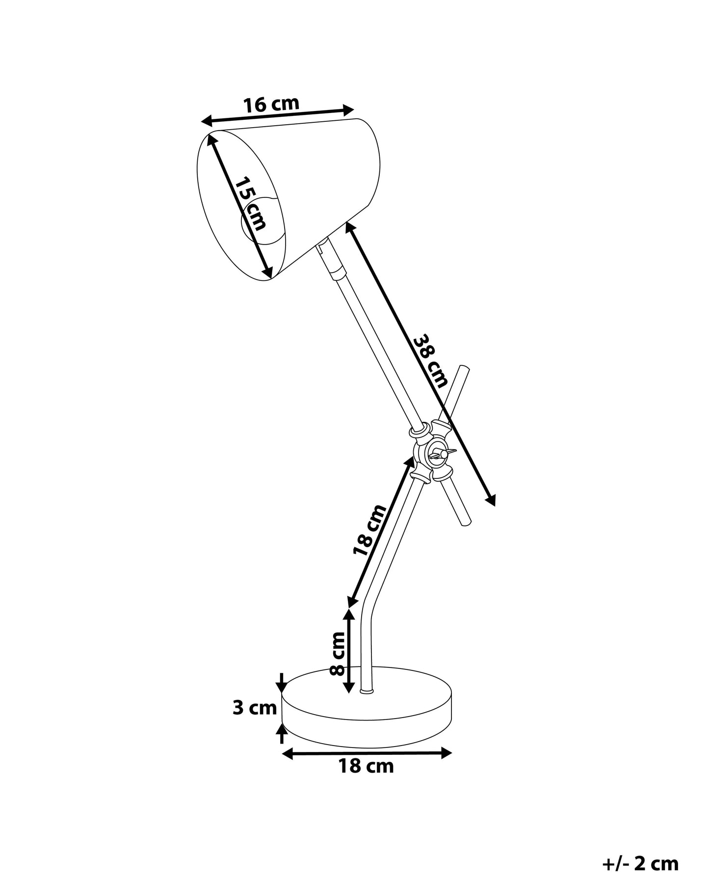  Desk Lamp HORTON Adjustable Metal Black