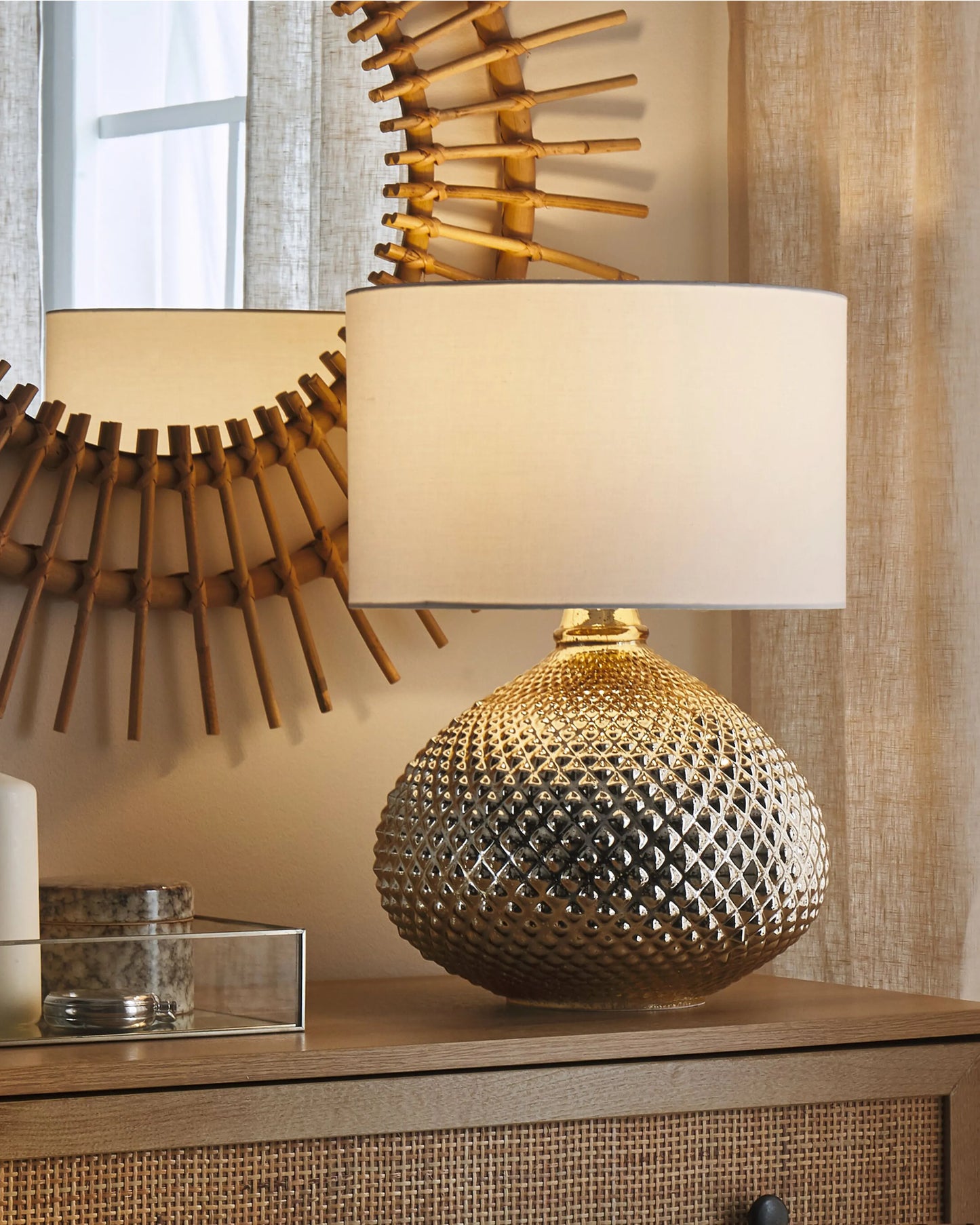  Table Lamp MADON Glass Gold