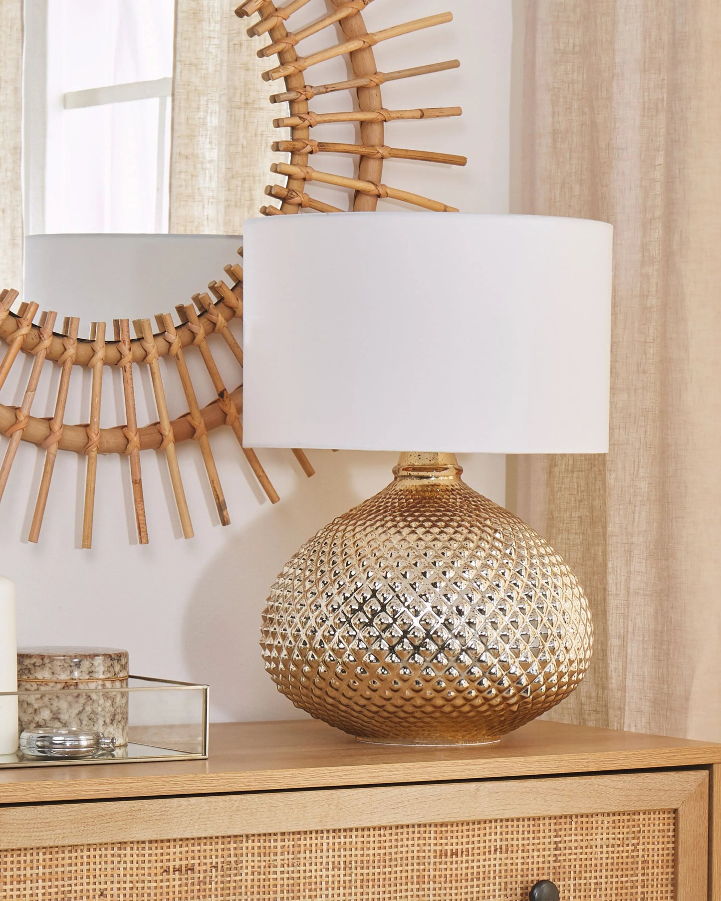  Table Lamp MADON Glass Gold