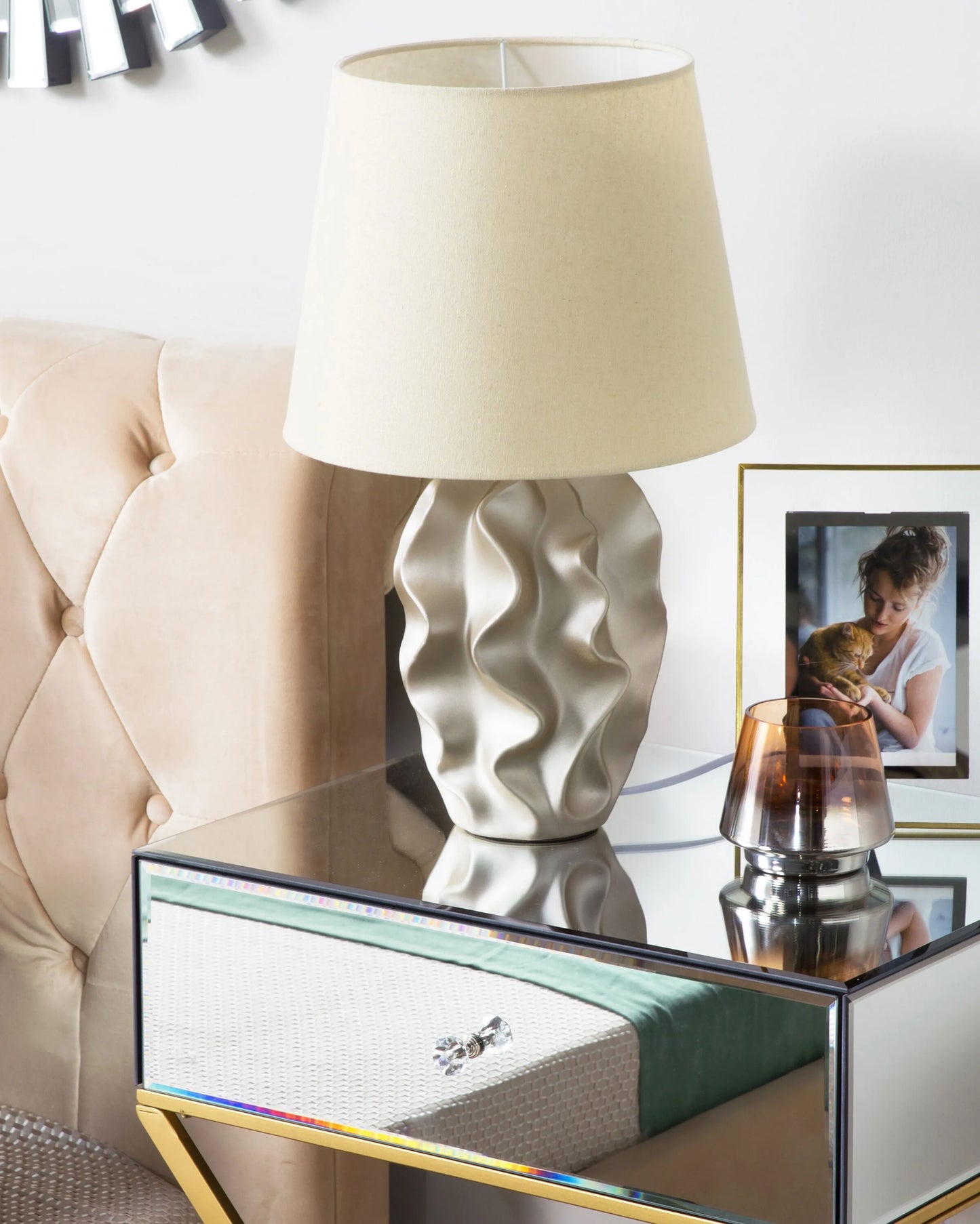  Table Lamp ALLIKA Ceramic Gold