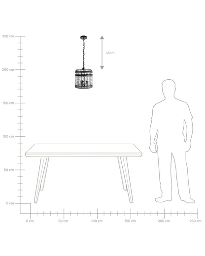  Pendant Lamp CELON Metal Black