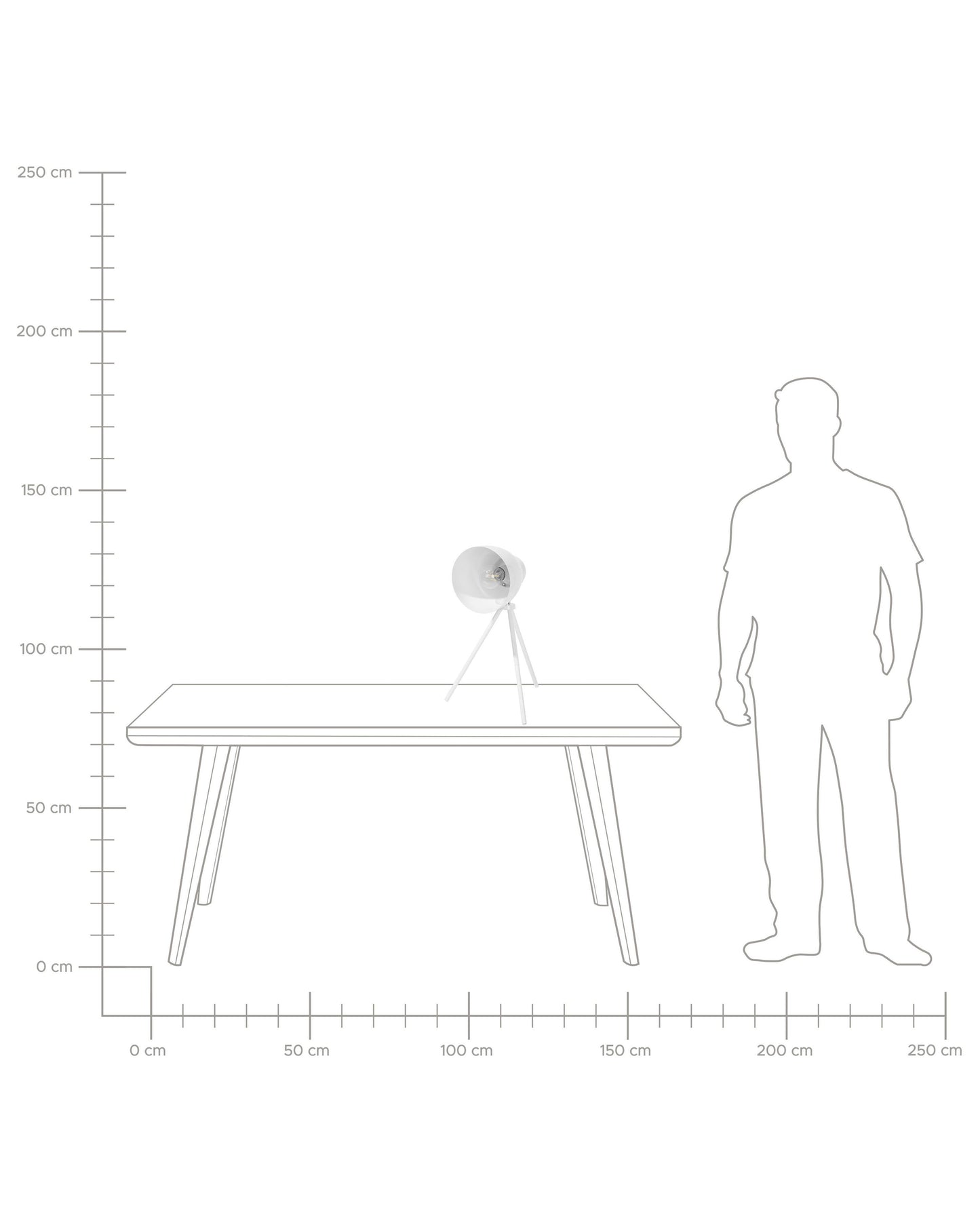  Table Lamp TAMEGA Adjustable Metal White