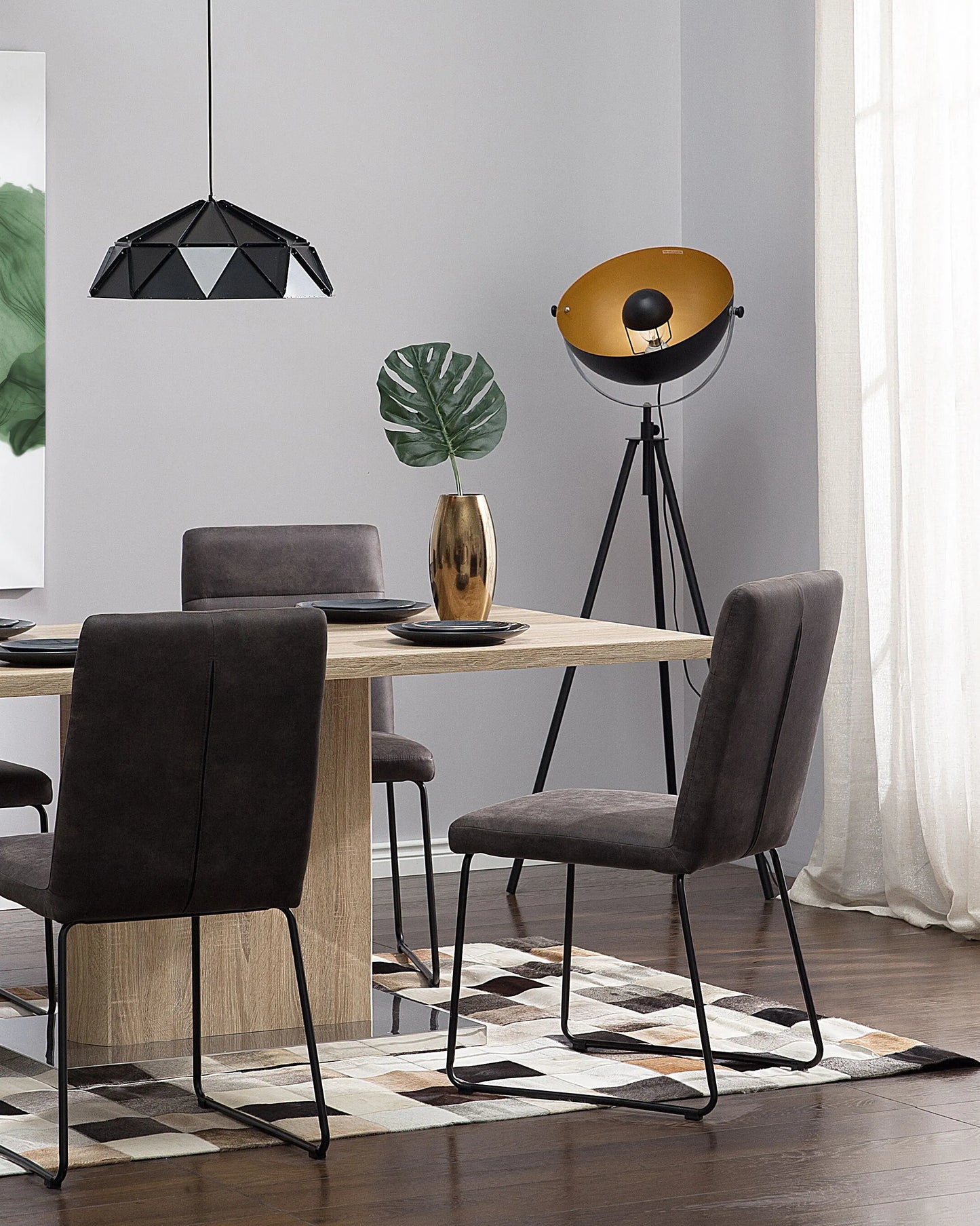  Floor Lamp THAMES Metal Black