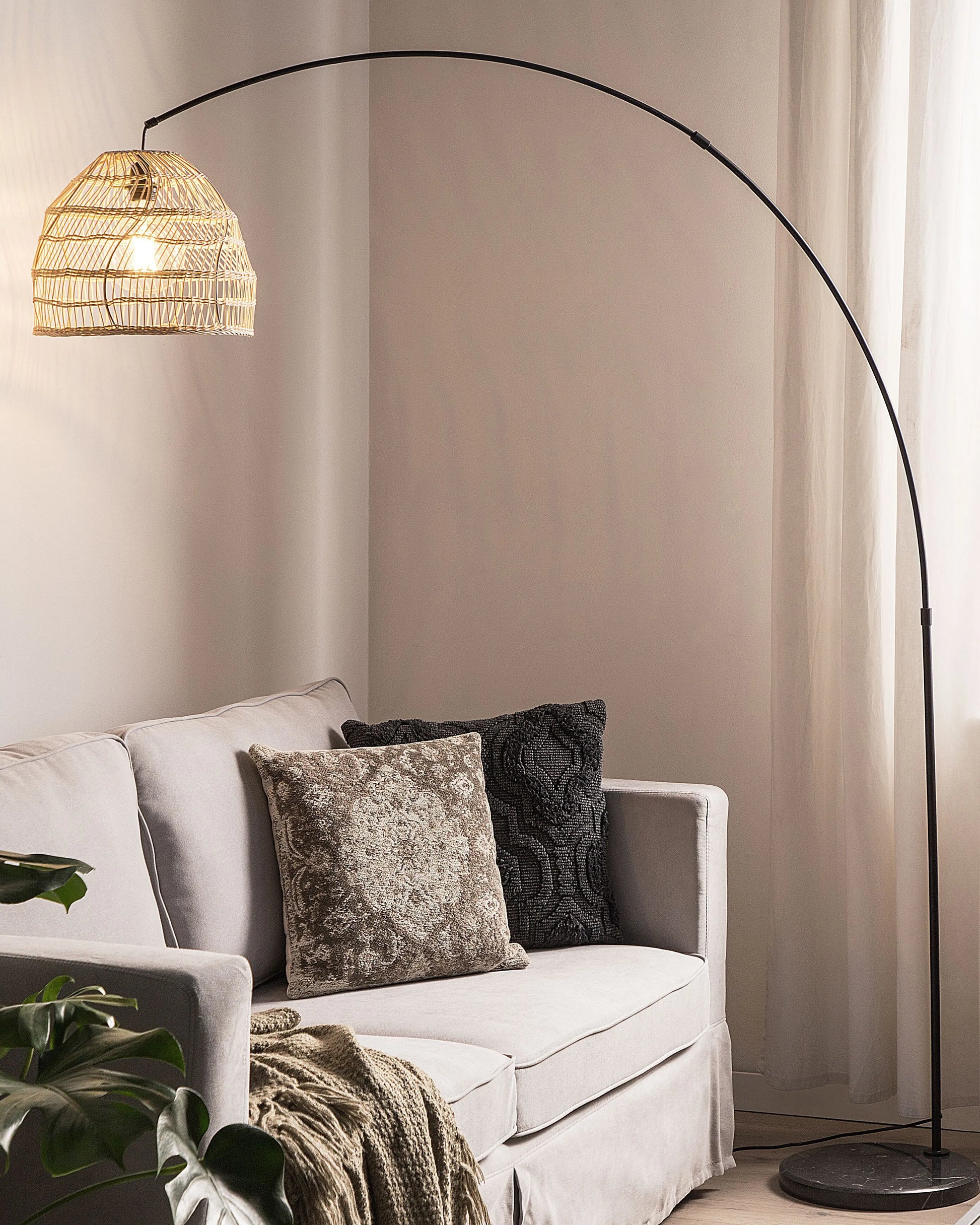  Floor Lamp GUAVIARE Rattan Beige