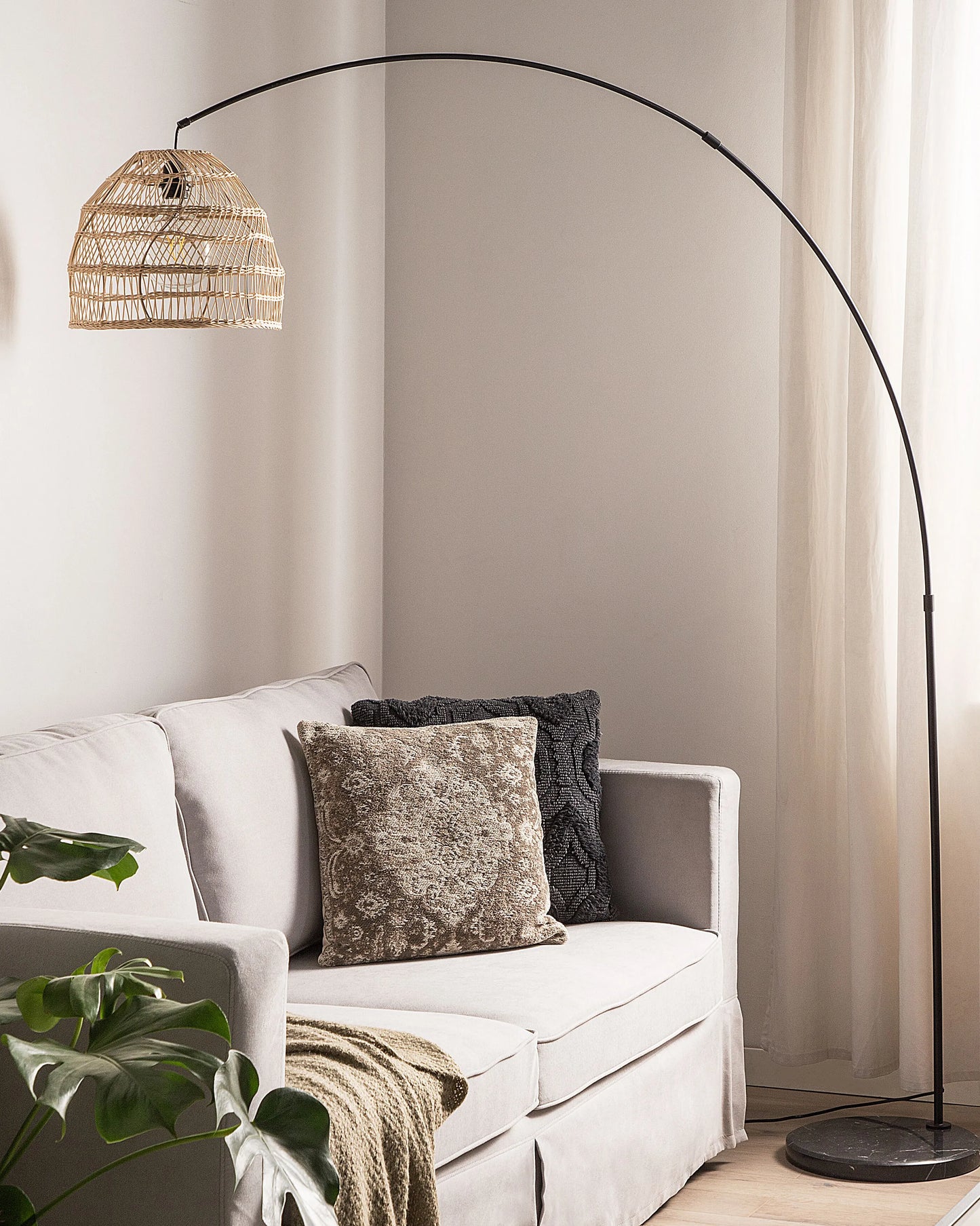  Floor Lamp GUAVIARE Rattan Beige