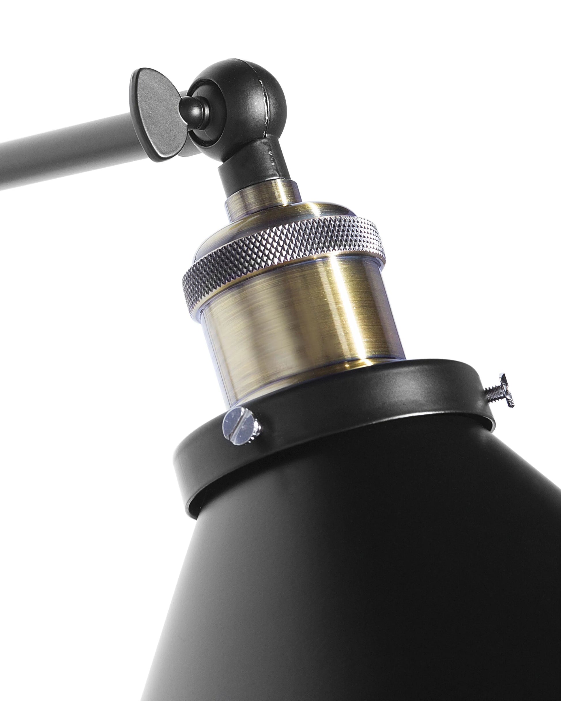  Set Of 2 Wall Lamps NARVA Adjustable Metal Black
