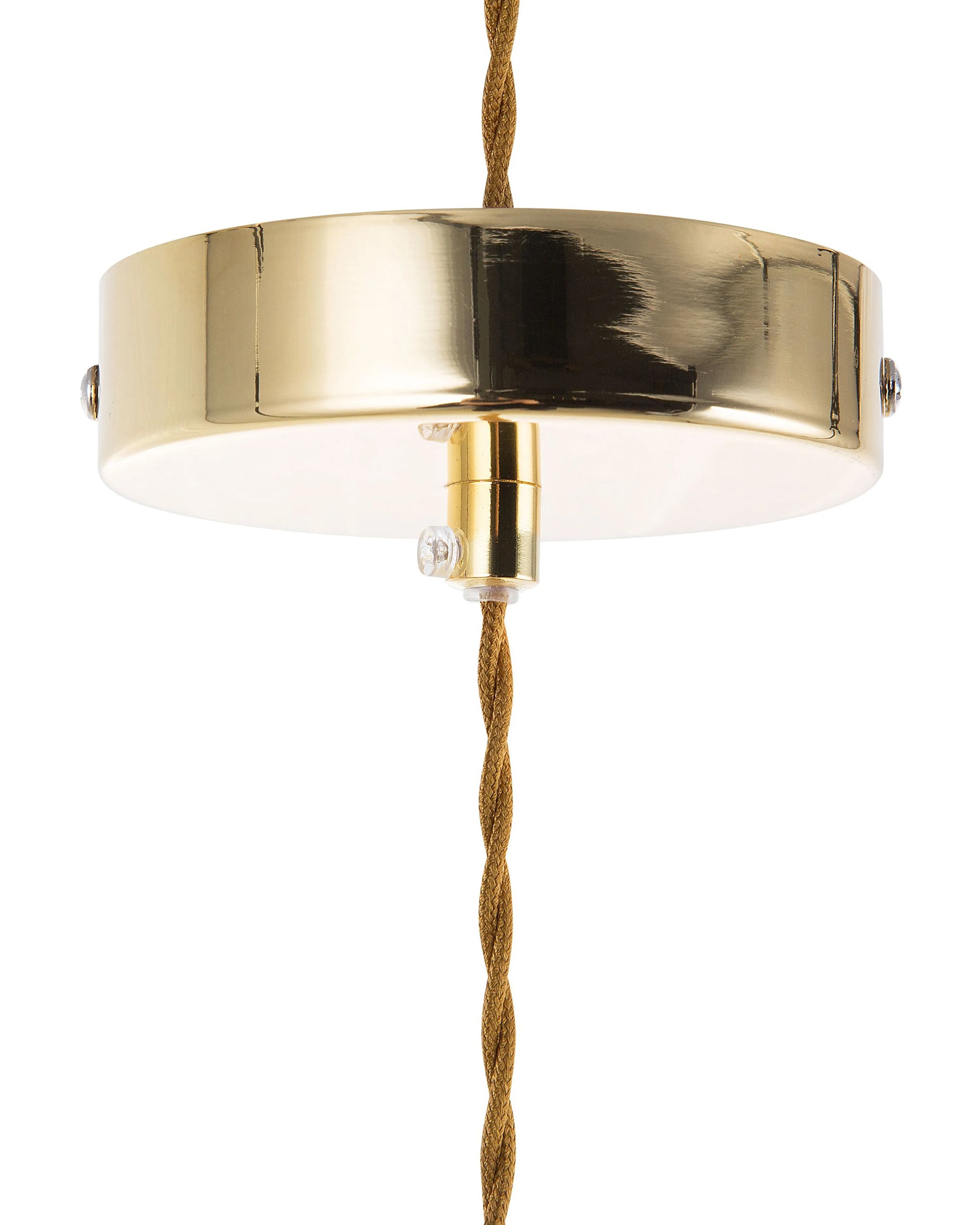  Set Of 2 Pendant Lamps ANZA Glass Gold
