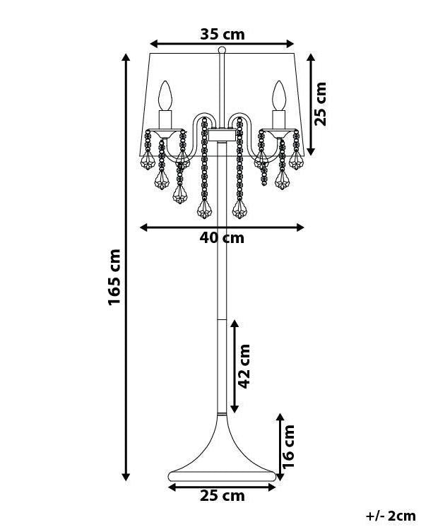  Floor Lamp EVANS Metal Light Grey