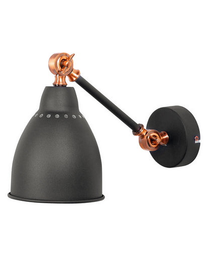  Set Of 2 Wall Lamps MISSISSIPPI Adjustable Metal Graphite Grey