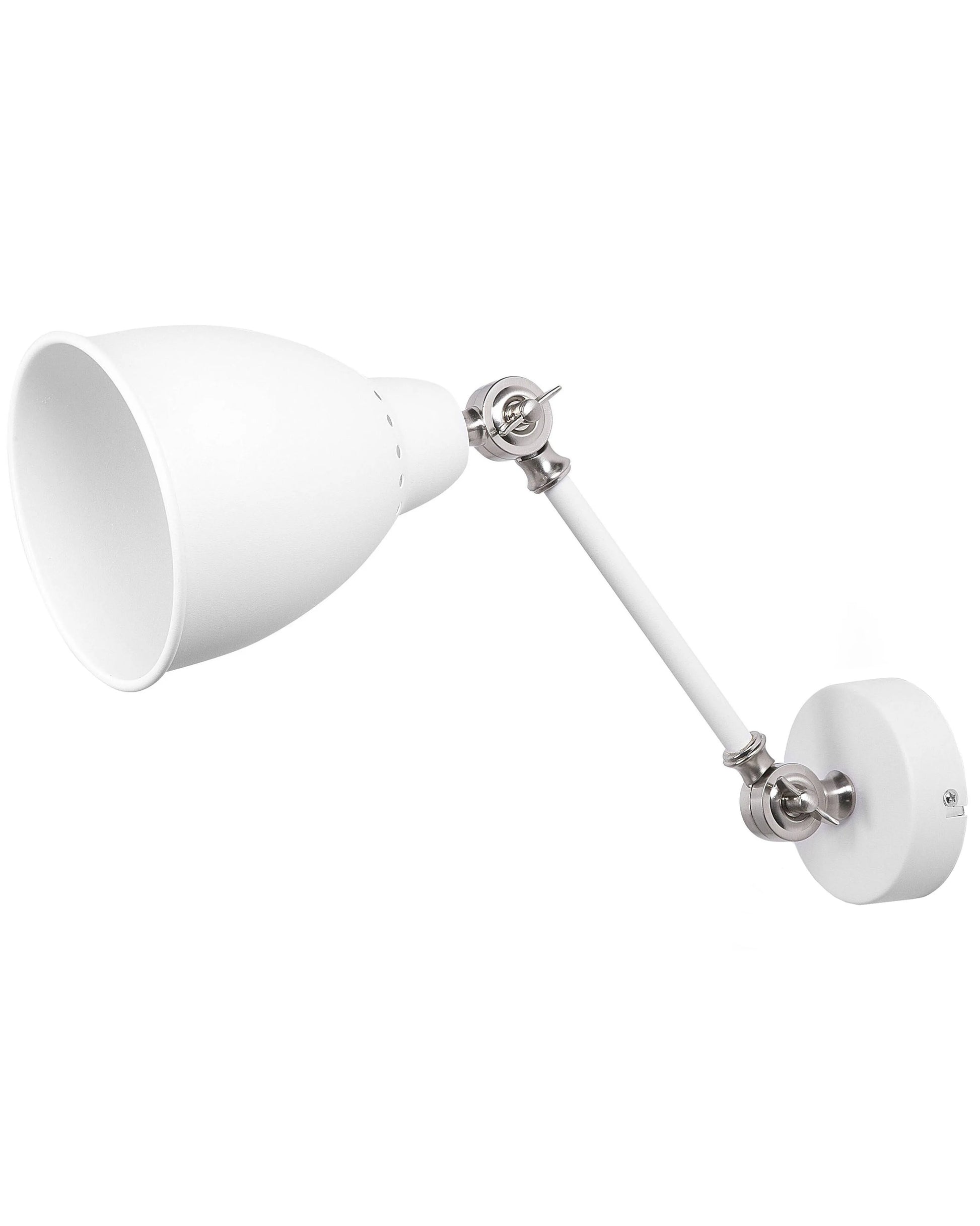  Set Of 2 Wall Lamps MISSISSIPPI Adjustable Metal White