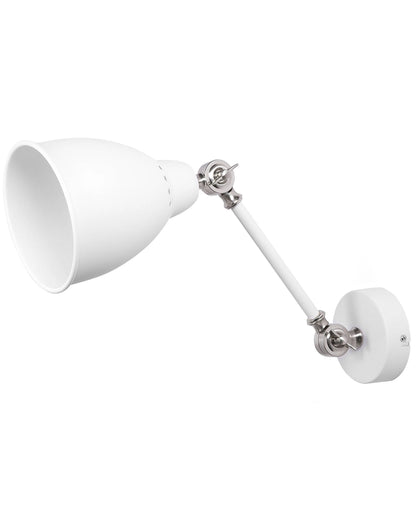  Set Of 2 Wall Lamps MISSISSIPPI Adjustable Metal White