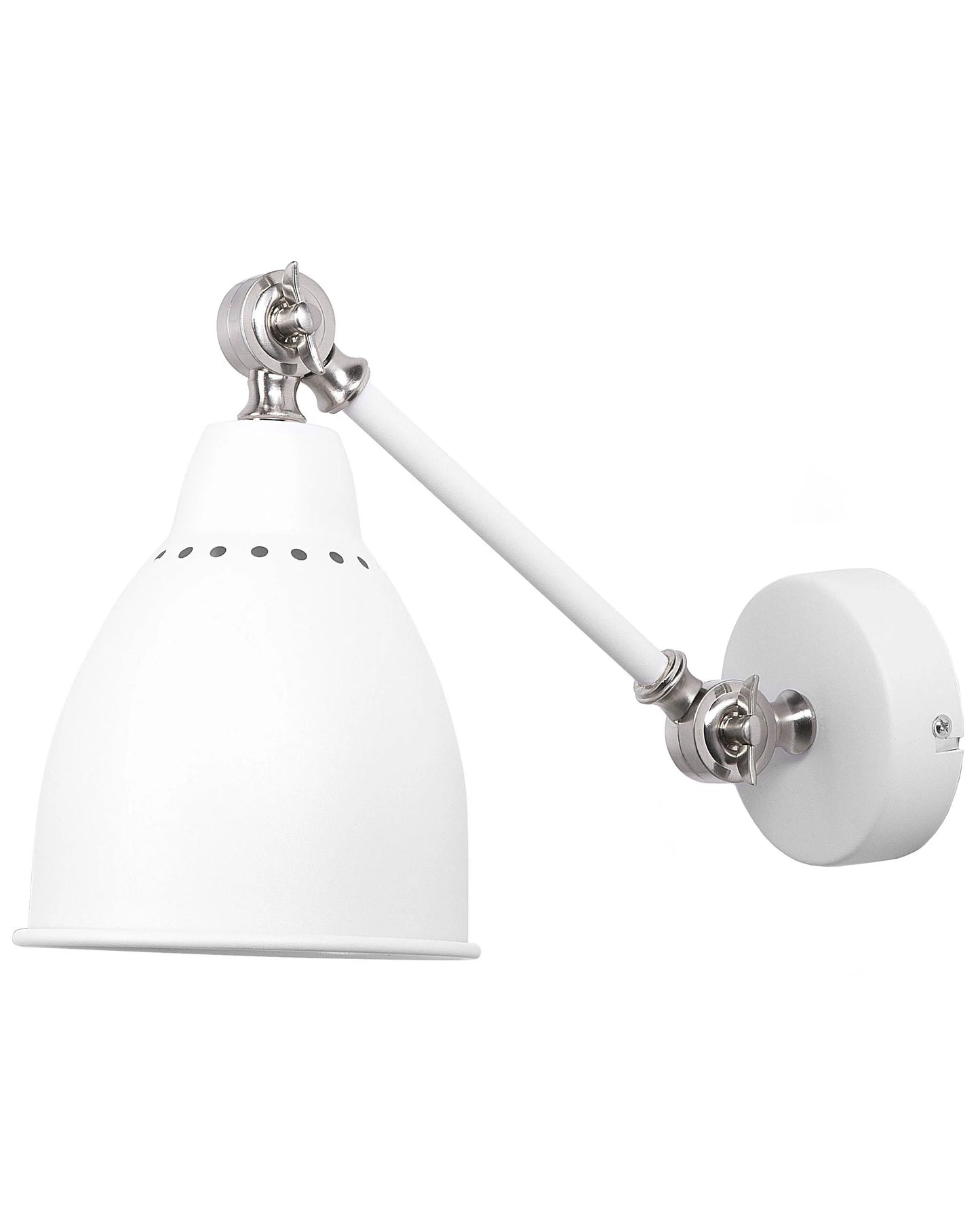 Set Of 2 Wall Lamps MISSISSIPPI Adjustable Metal White