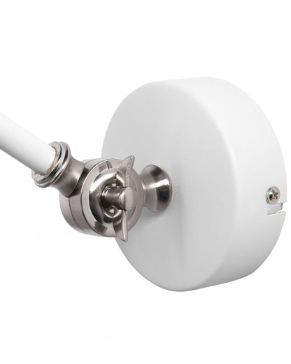  Set Of 2 Wall Lamps MISSISSIPPI Adjustable Metal White