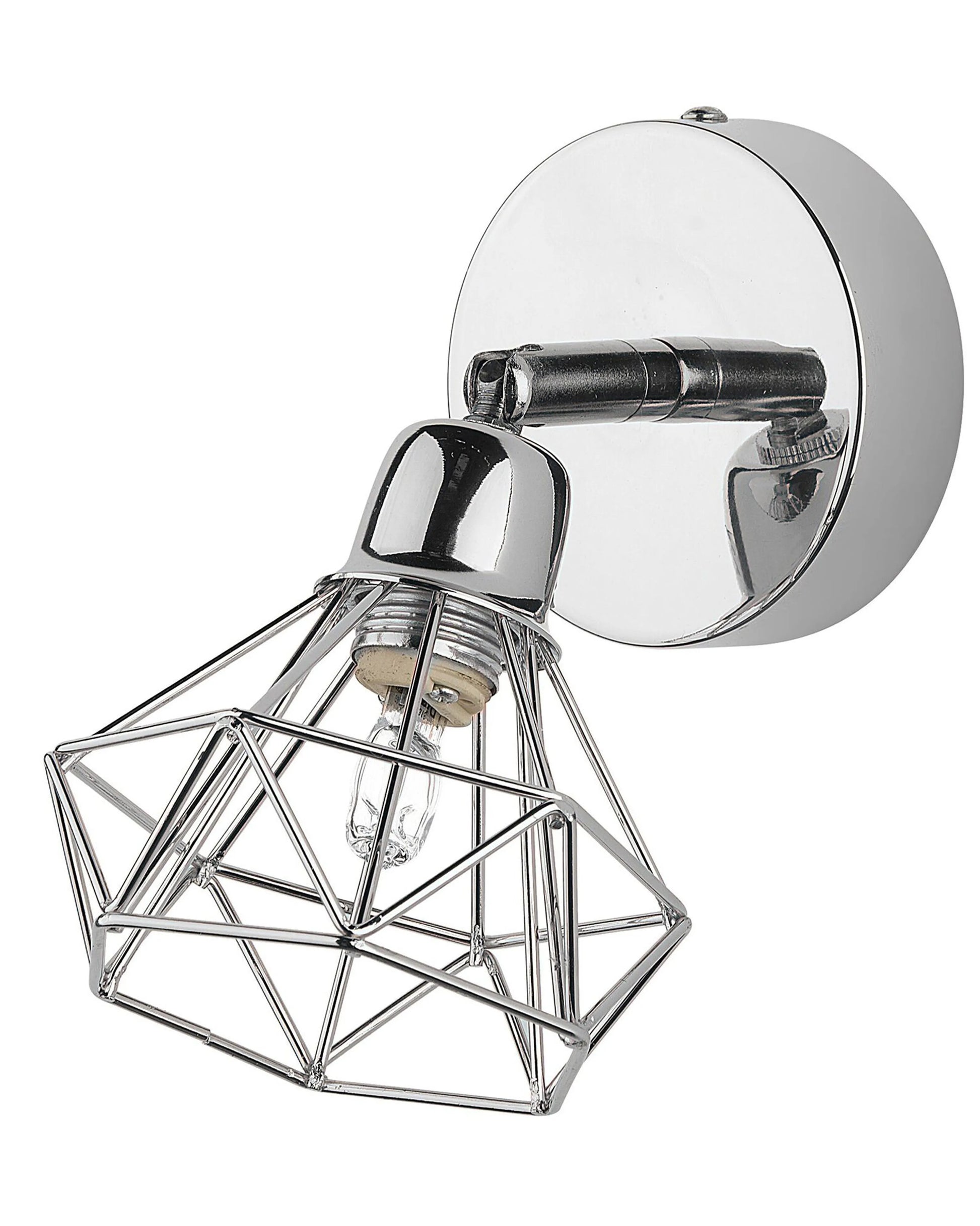  Set Of 2 Spotlight Lamps ERMA Adjustable Metal Silver