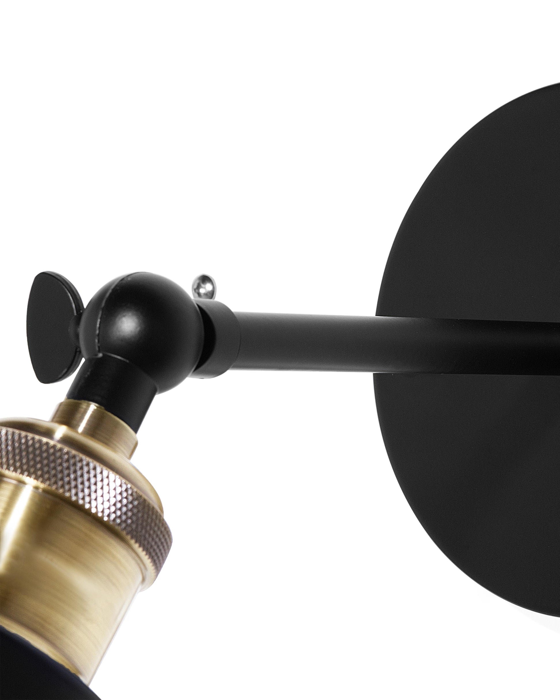  Set Of 2 Wall Lamps LOVAT Adjustable Metal Transparent Black