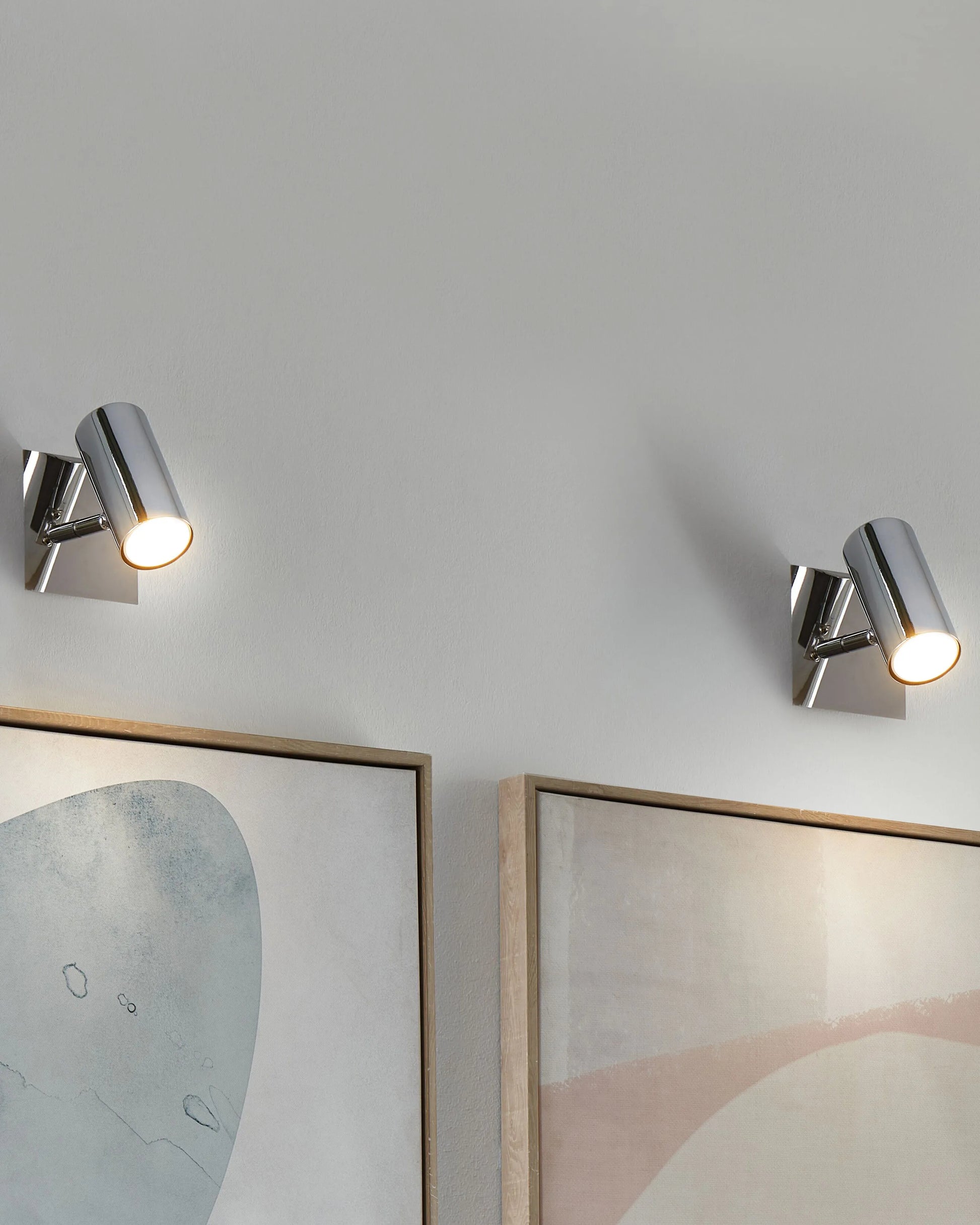  Set Of 2 Spotlight Lamps ROSETTA Adjustable Metal Silver