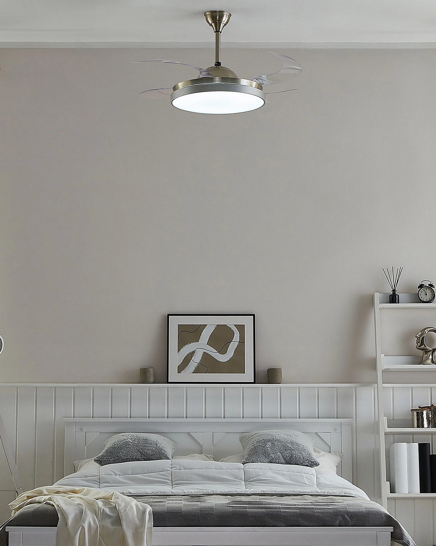  Ceiling Fan With Light IBAR With Remote LED Transparent