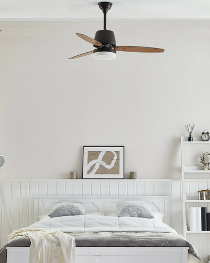  Ceiling Fan With Light MLAVA With Remote LED Brown