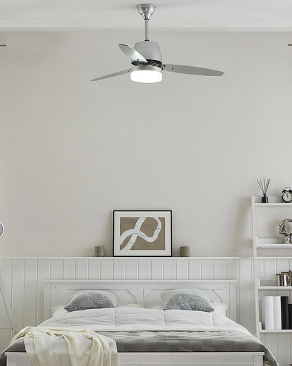  Ceiling Fan With Light MLAVA With Remote LED Silver