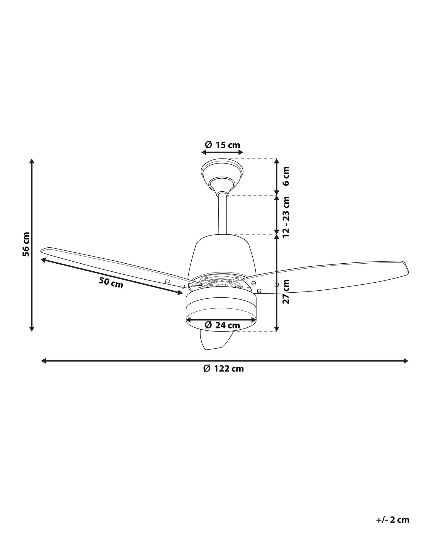  Ceiling Fan With Light MLAVA With Remote LED Silver
