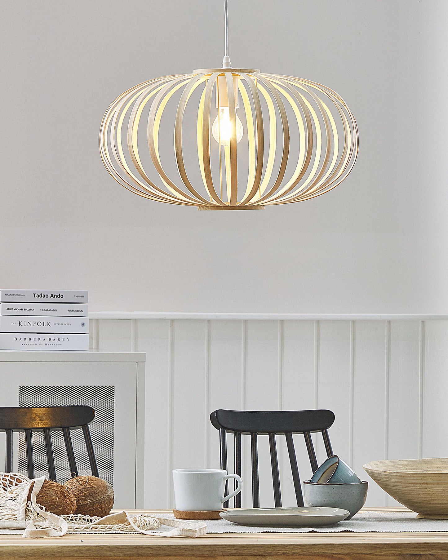  Pendant Lamp HAVEL Bamboo Wood Light Brown