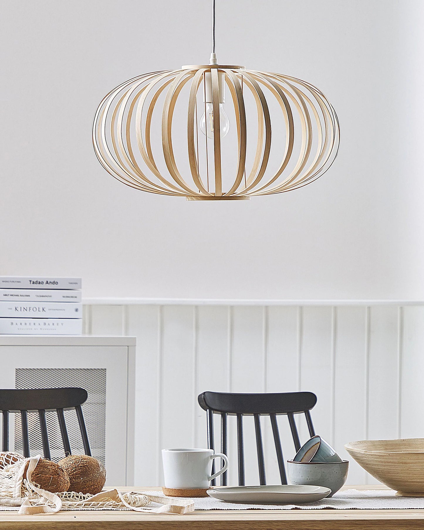  Pendant Lamp HAVEL Bamboo Wood Light Brown