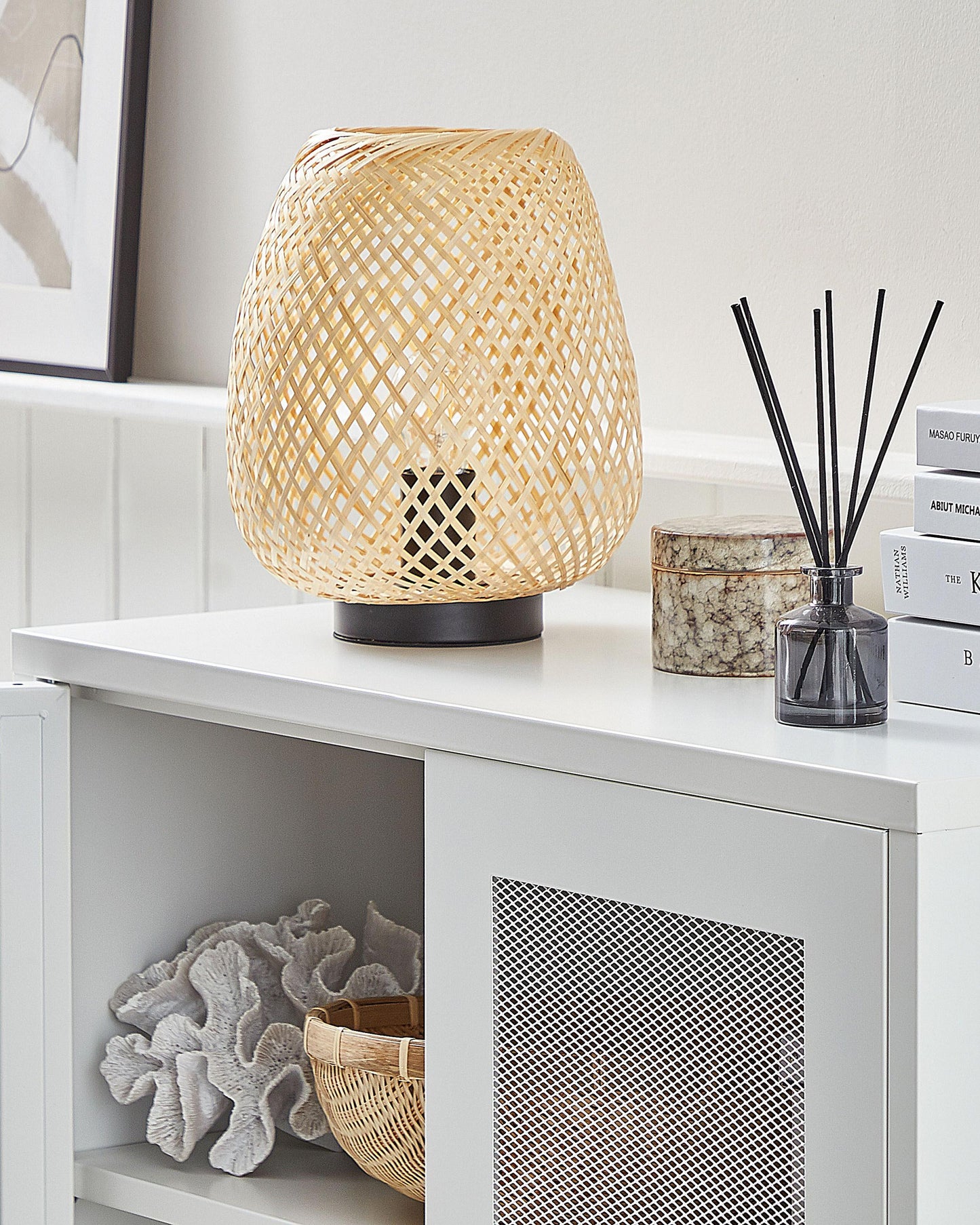  Table Lamp BOMU Bamboo Wood Light Brown