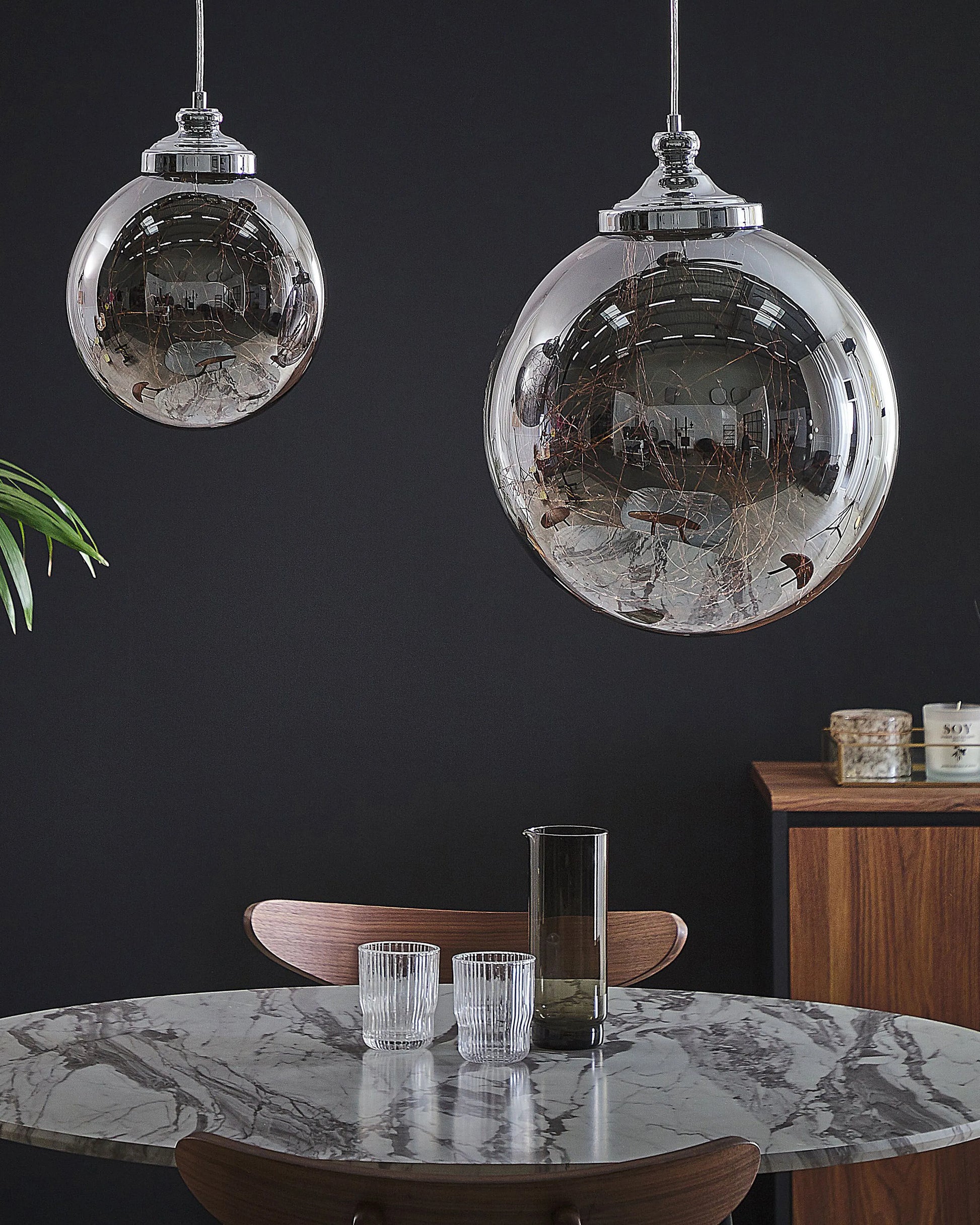  Pendant Lamp BENI Glass Silver