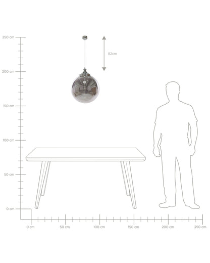  Pendant Lamp BENI Glass Silver