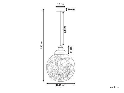  Pendant Lamp BENI Glass Silver