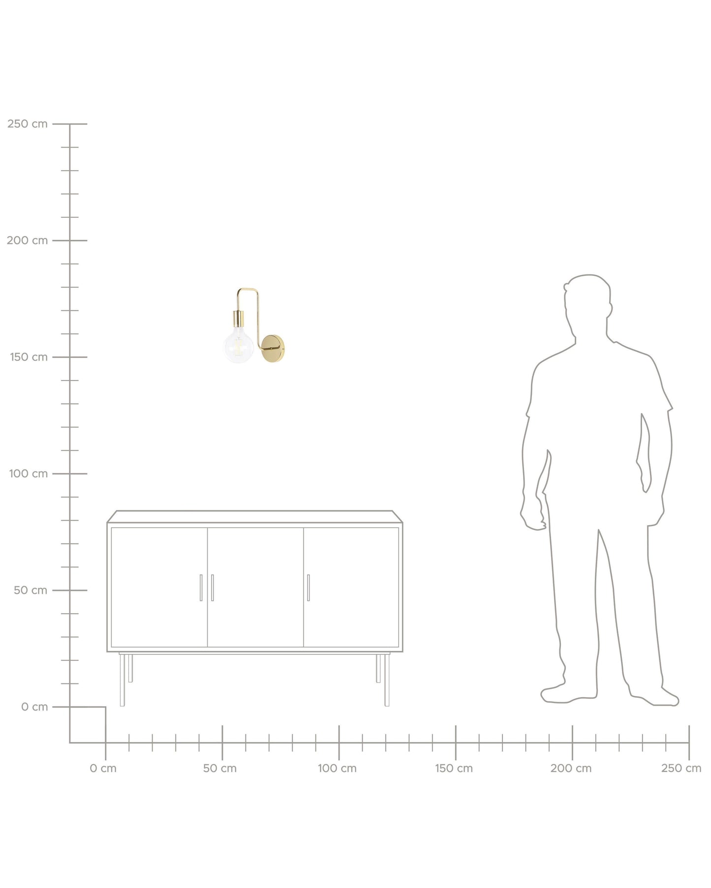  Wall Lamp SAVENA Metal Gold