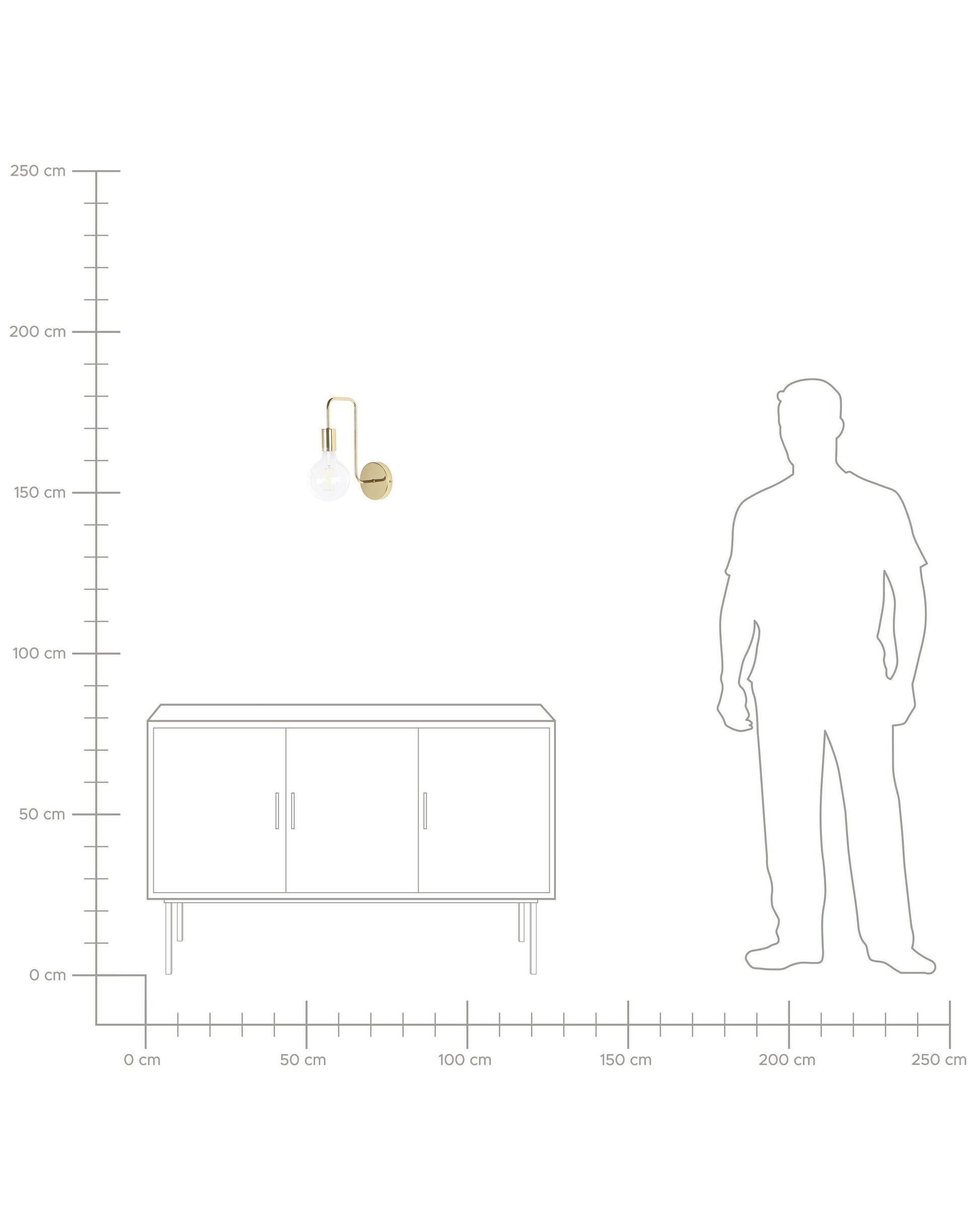  Wall Lamp SAVENA Metal Gold