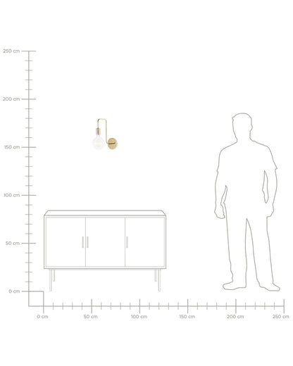  Wall Lamp SAVENA Metal Gold