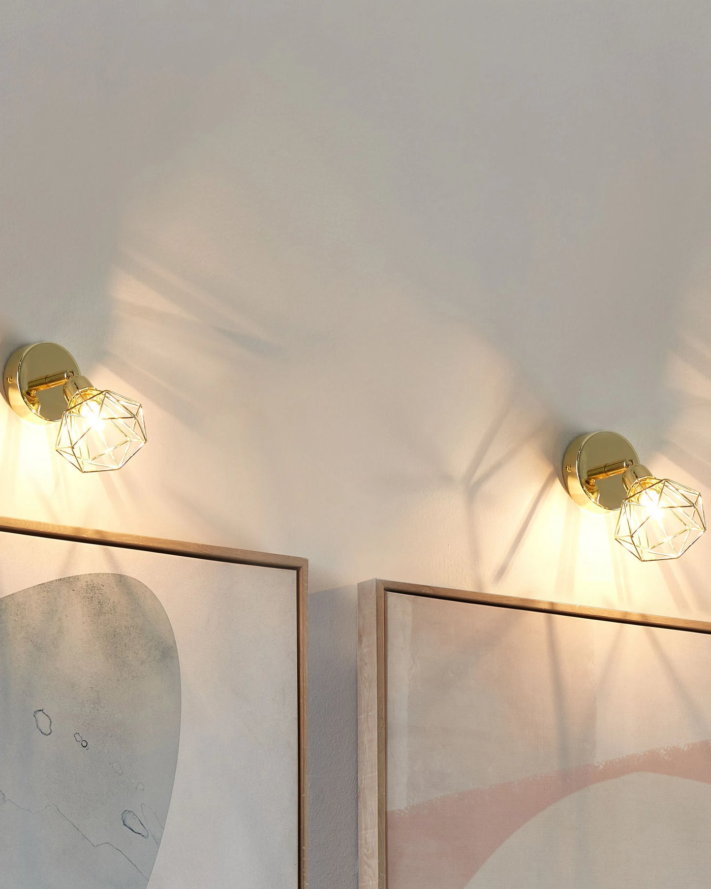  Set Of 2 Spotlight Lamps ERMA Adjustable Metal Gold