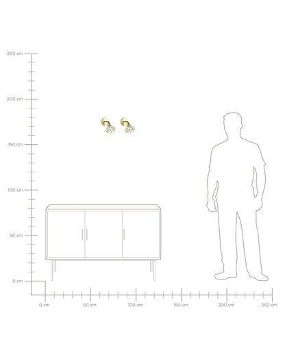  Set Of 2 Spotlight Lamps ERMA Adjustable Metal Gold