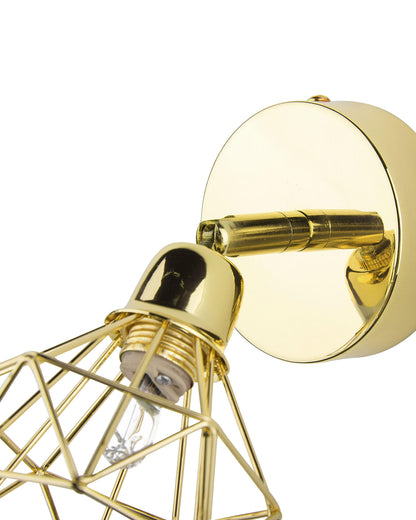  Set Of 2 Spotlight Lamps ERMA Adjustable Metal Gold