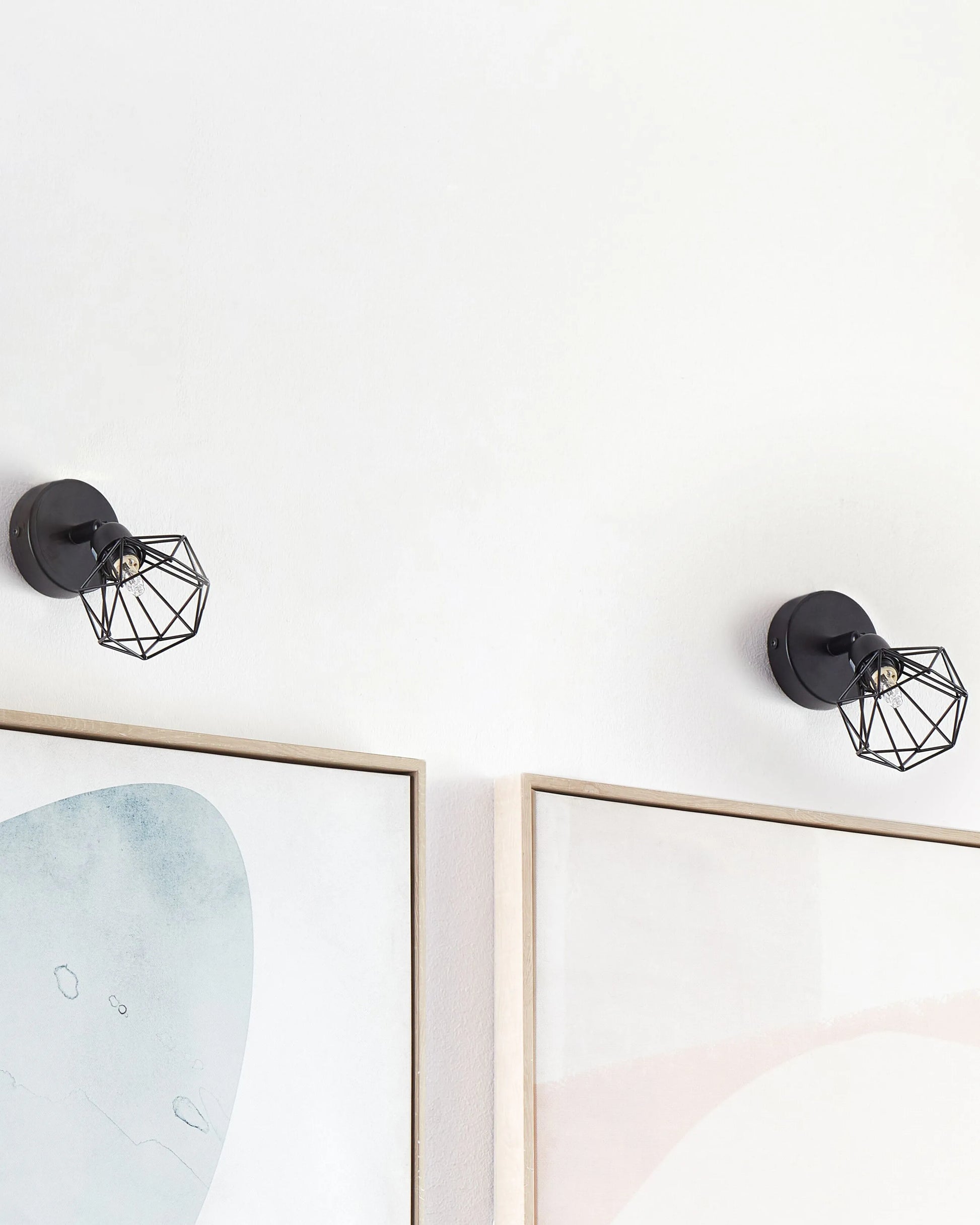  Set Of 2 Spotlight Lamps ERMA Adjustable Metal Black