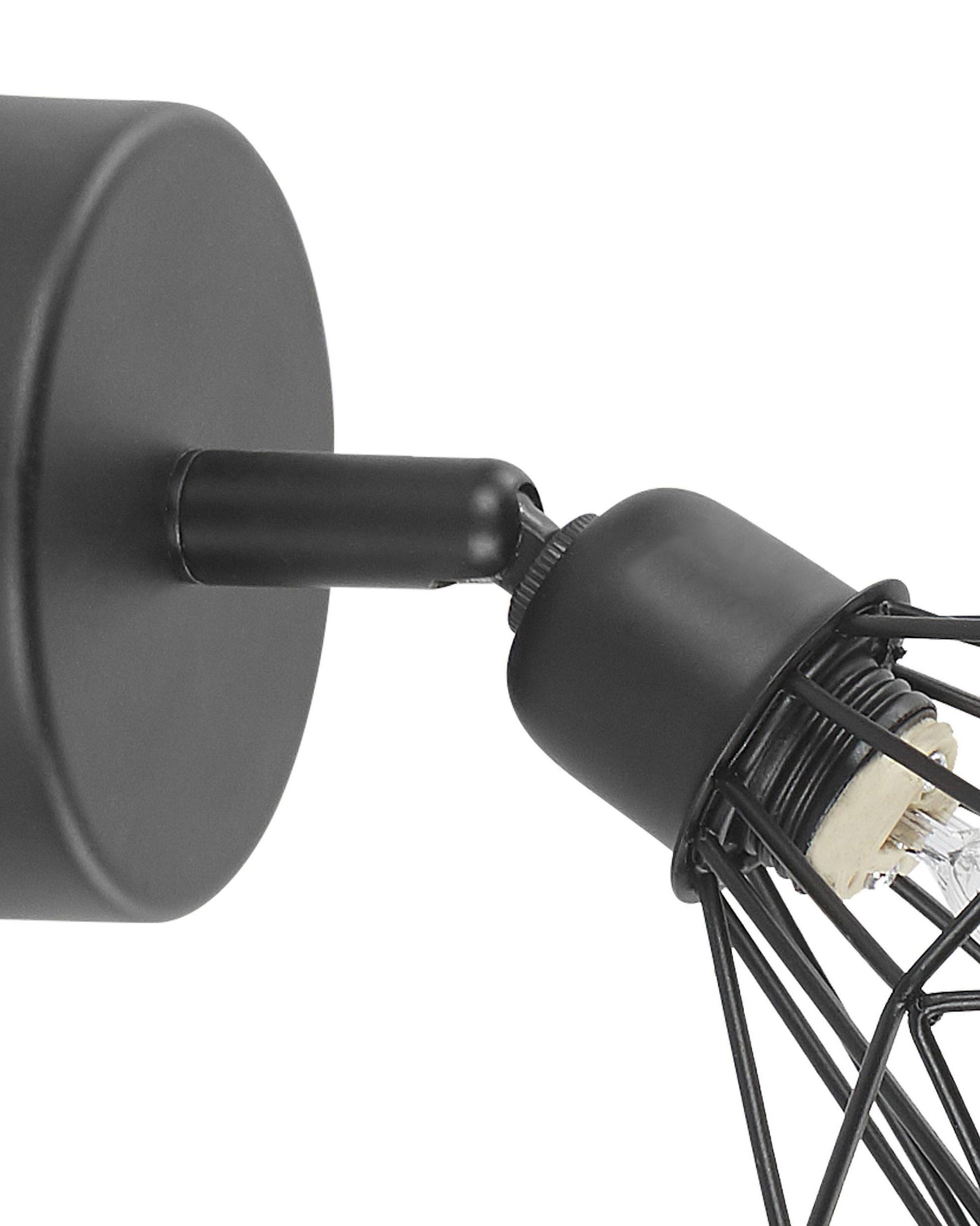  Set Of 2 Spotlight Lamps ERMA Adjustable Metal Black