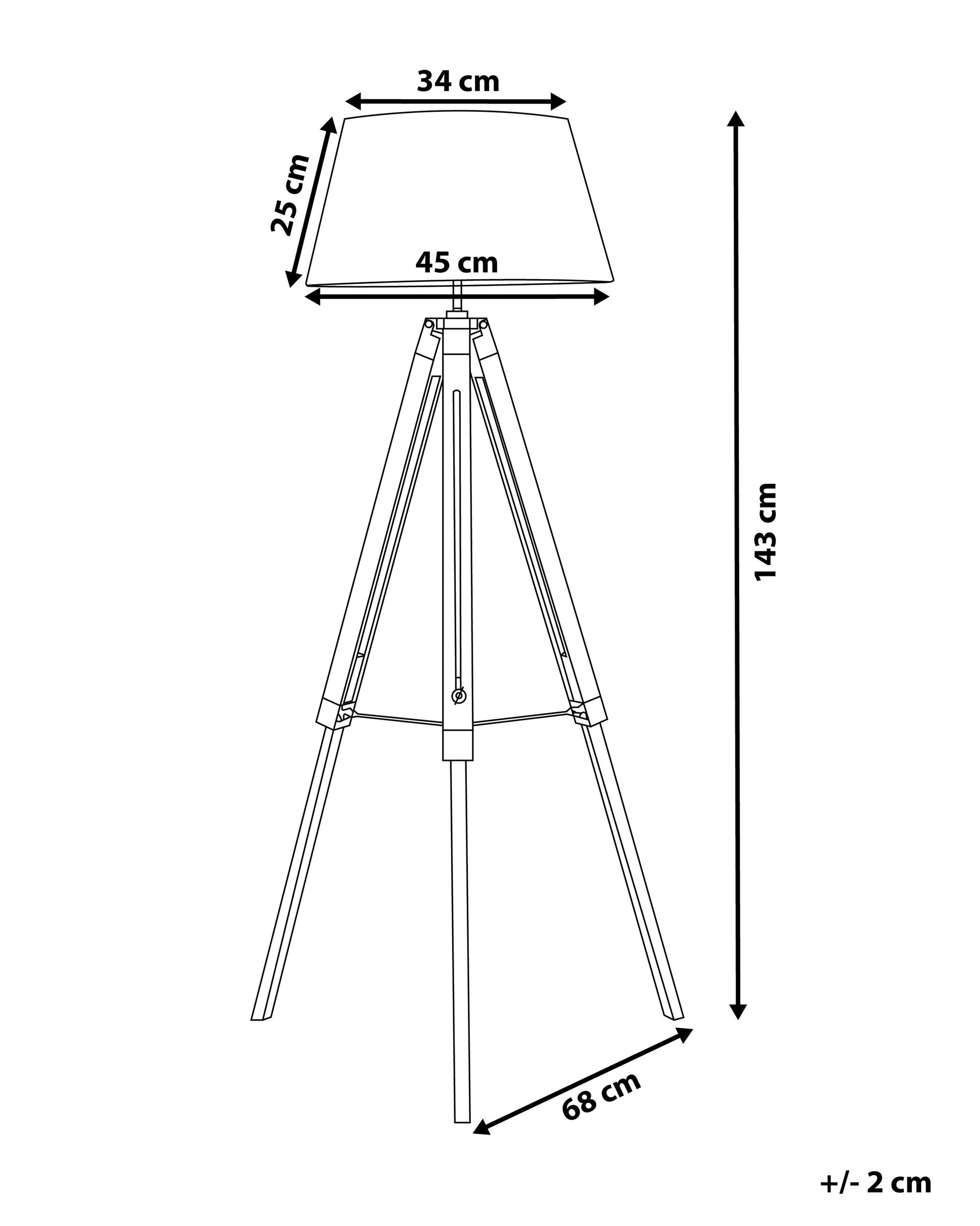 Floor Lamp MADEIRA Pine Wood Black