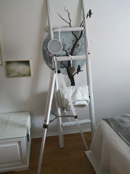  Floor Lamp ALZETTE Pine Wood White