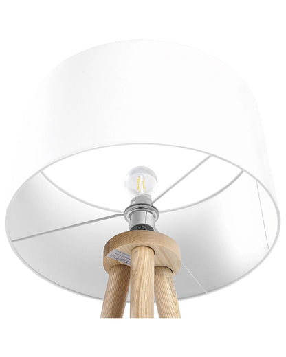  Floor Lamp NITRA Oak Wood White