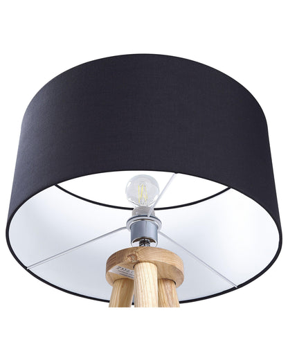  Floor Lamp NITRA Oak Wood Black