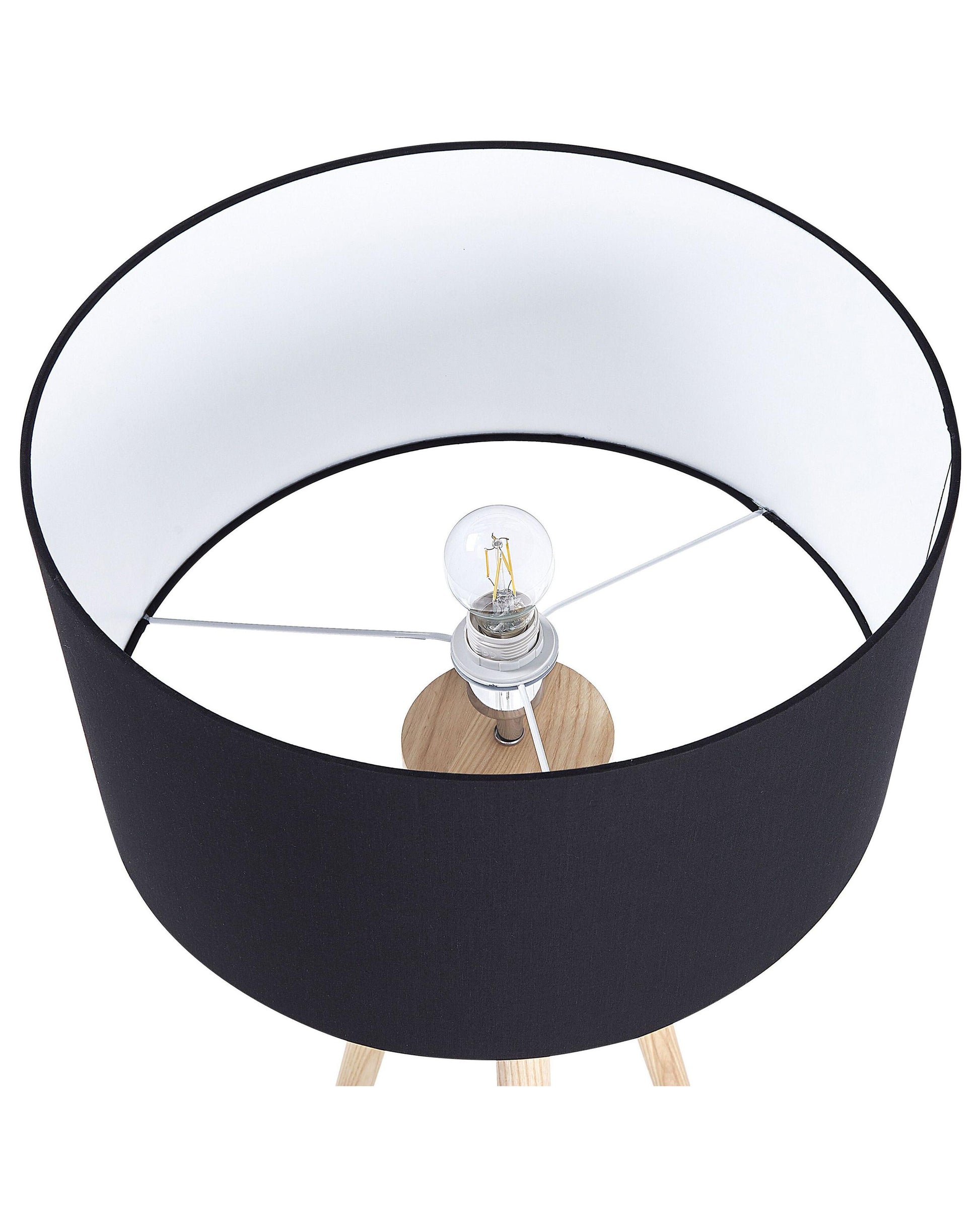  Floor Lamp NITRA Oak Wood Black