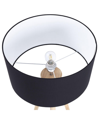  Floor Lamp NITRA Oak Wood Black