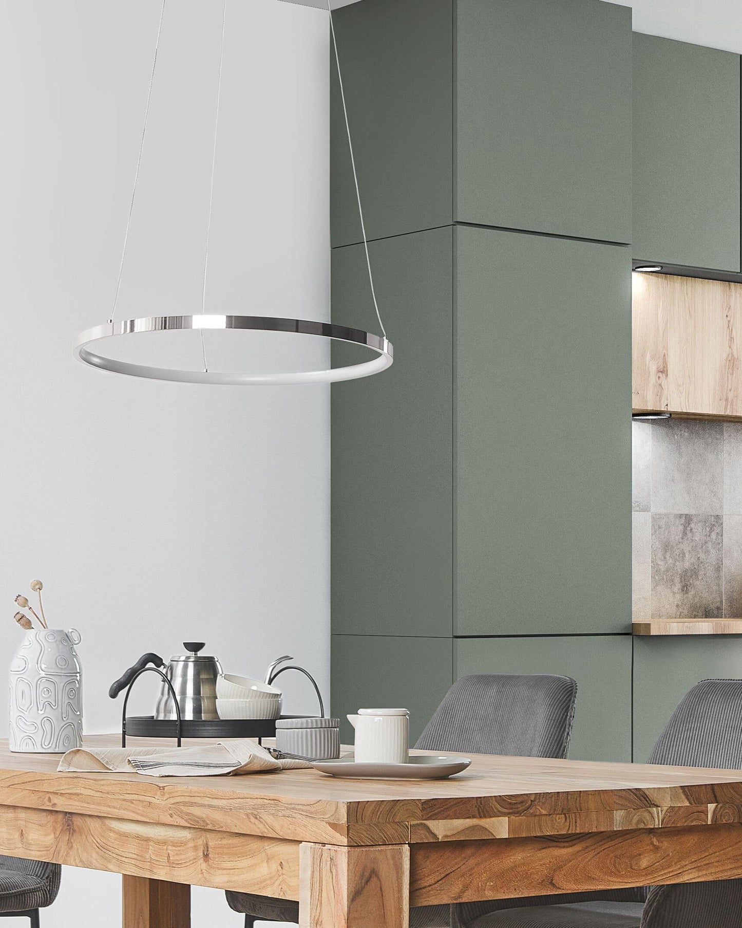  LED Pendant Lamp JORDAN Metal Silver